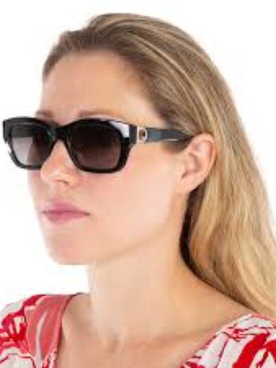 Salvatore Ferragamo SF1012S 001 Rectangle Sunglasses - Black / Grey main image 8